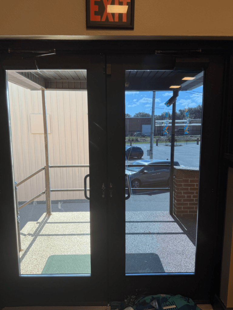 Door with full glass